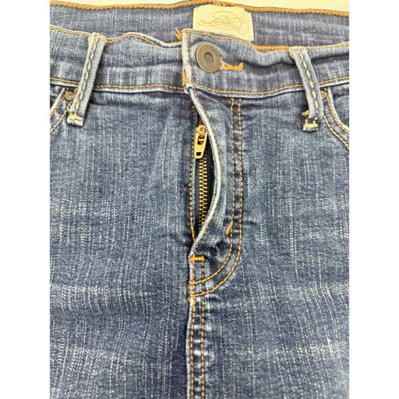 Vintage Levi Denim Mini Skirt Dark Blue-slit- 512 size 6 - Picture 8 of 9